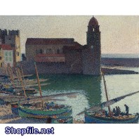 TSD3595 - Tranh sơn dầu thuyền cập bến